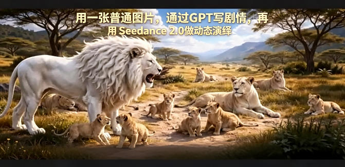 用一张普通图片，通过GPT写剧情，再用Seedance 2.0做动态演绎，居然能生成迪士尼风格搞笑动画-金鼎聊项目