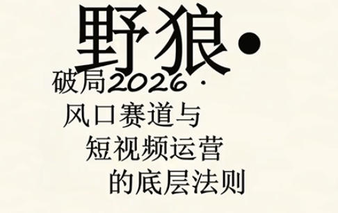 野狼团队·多平台实操运营课，覆盖AI口播、服装、好物、漫剪等热门玩法(更新4月)-金鼎聊项目
