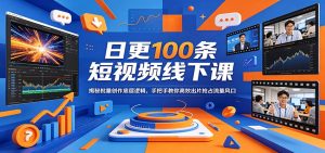日更100条短视频线下课：揭秘批量创作底层逻辑，手把手教你高效出片抢占流量风口-金鼎聊项目