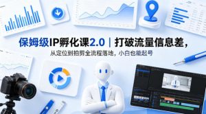 保姆级IP孵化课2.0｜打破流量信息差，从定位到拍剪全流程落地，小白也能起号-金鼎聊项目