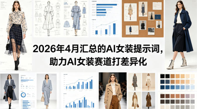 2026年4月汇总的AI女装提示词，助力AI女装赛道打差异化-金鼎聊项目