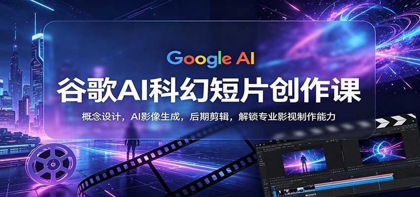 谷歌AI科幻短片创作课：概念设计，AI影像生成，后期剪辑，解锁专业影视制作能力-金鼎聊项目