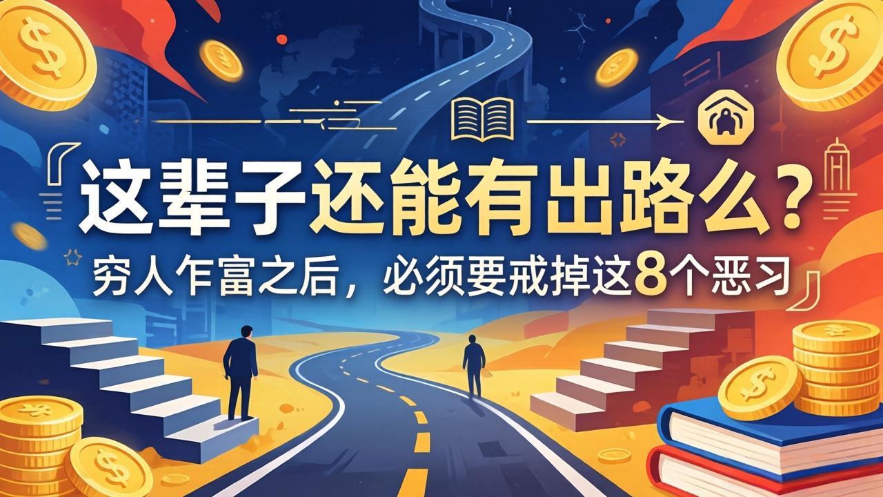 关于人生两篇付费文章【这辈子还能有出路么？】【穷人乍富之后，必须要戒掉这8个恶习】-金鼎聊项目