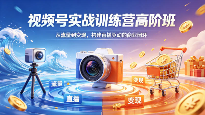 视频号实战训练营高阶班，从流量到变现，构建直播驱动的商业闭环(26年4月)-金鼎聊项目