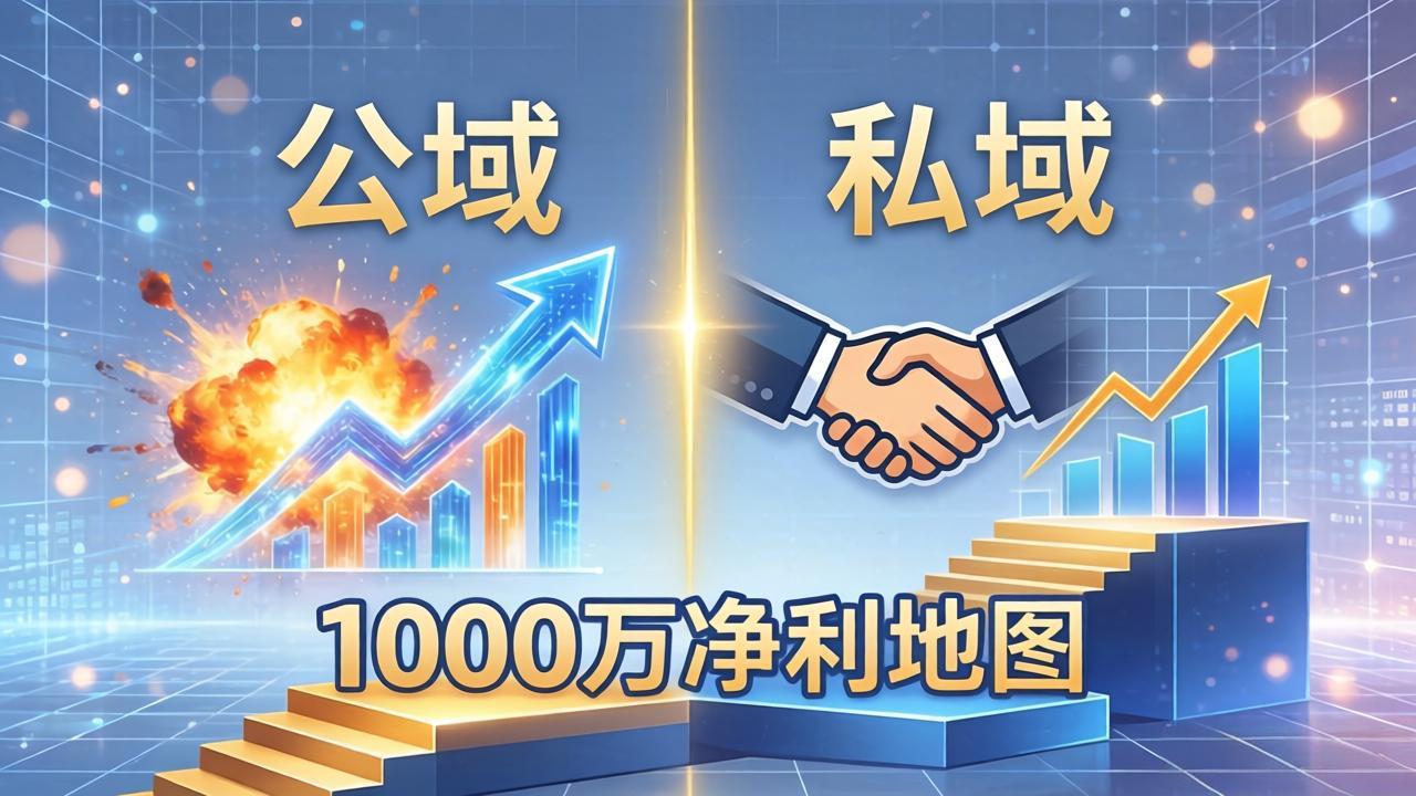 公域玩命出爆款，私域悄悄做成交：这套AI内训课，2026给你打通1000万净利的地图-金鼎聊项目