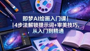 即梦AI绘画入门课｜4步法解锁提示词+审美技巧，从入门到精通-金鼎聊项目