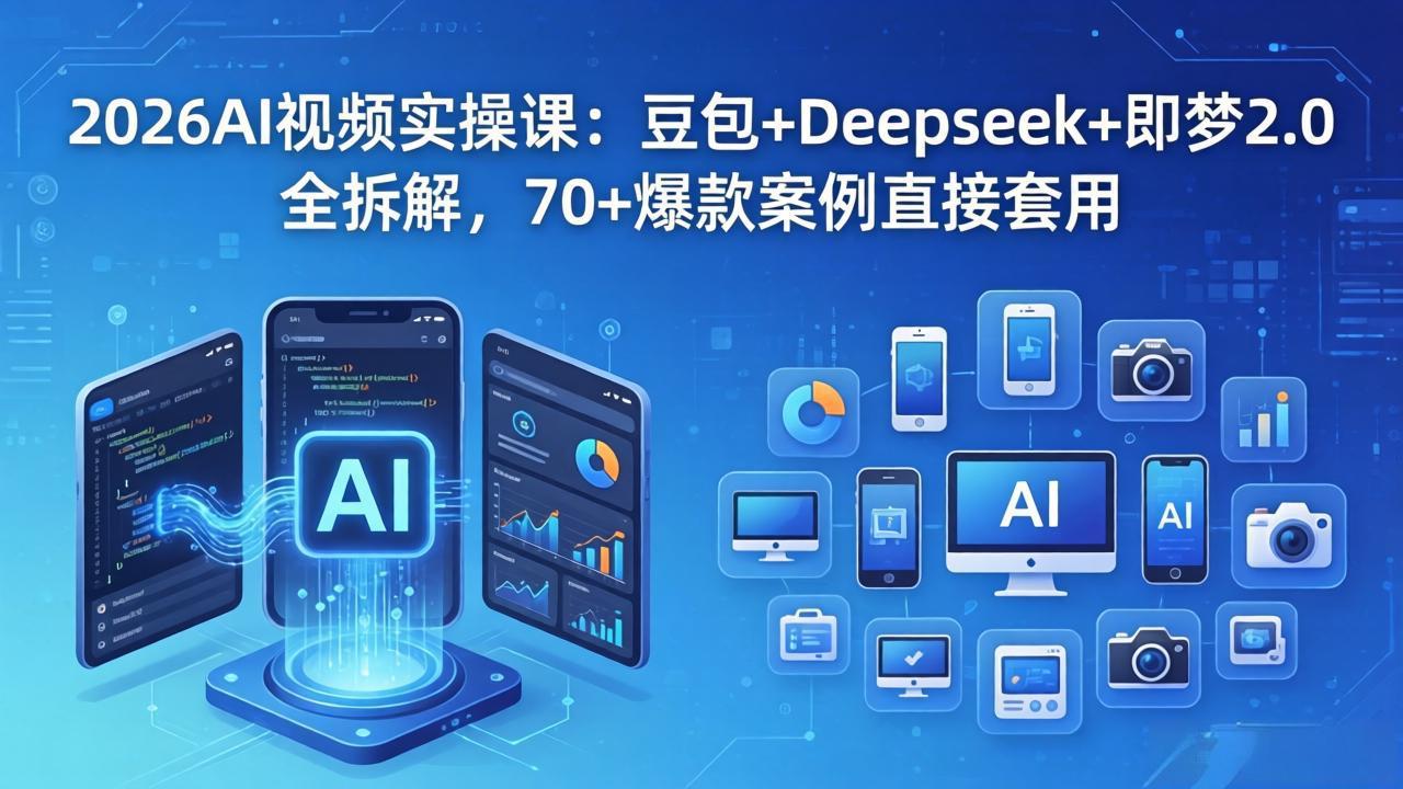2026AI视频实操课：豆包+Deepseek+即梦2.0全拆解，70+爆款案例直接套用-金鼎聊项目