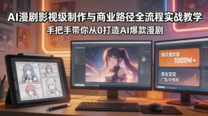 AI漫剧影视级制作与商业路径全流程实战教学，手带你从0打造AI爆款漫剧-金鼎聊项目