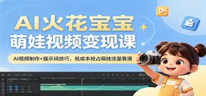 AI火花宝宝萌娃视频变现课：AI视频制作+提示词技巧，低成本抢占萌娃流量赛道-金鼎聊项目
