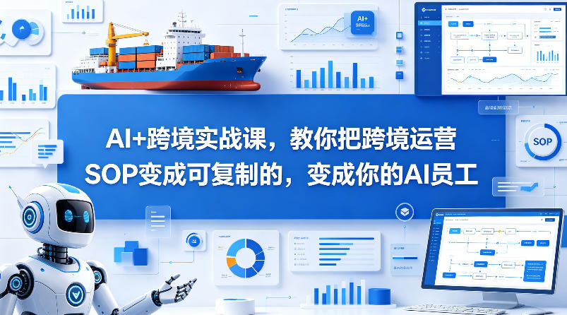 AI+跨境实战课，教你把跨境运营S0变成可复制的，变成你的AI员工-金鼎聊项目