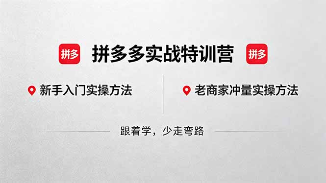 拼多多实战特训营(更新5月3-金鼎聊项目