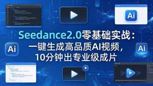Seedance2.0零基础实战：一键生成高品质AI视频，10分钟出专业级成片-金鼎聊项目