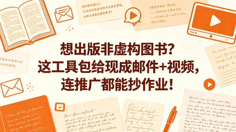 想出版非虚构图书？这工具包给现成邮件+视频，连推广都能抄作业！【原创双语字幕】-金鼎聊项目