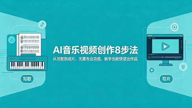AI音乐视频创作8步法：从写歌到成片，无需专业功底，新手也能快速出作品-金鼎聊项目
