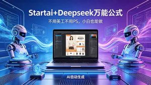 AI自动做电商详情页：Startai+Deepseek万能公式，不用美工不用PS，小白也能做-金鼎聊项目