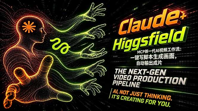Claude+Higgsfield MCP新一代AI视频工作流：一键写脚本生成画面，自动输出成片-金鼎聊项目