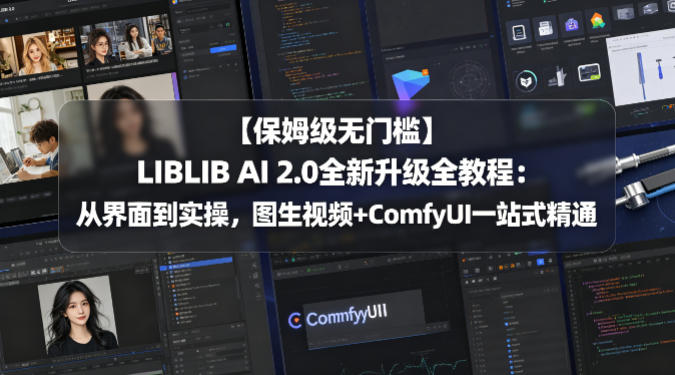 【保姆级无门槛】LIBLIB AI 2.0全新升级全教程：从界面到实操，图生视频+ComfyUI一站式精通-金鼎聊项目